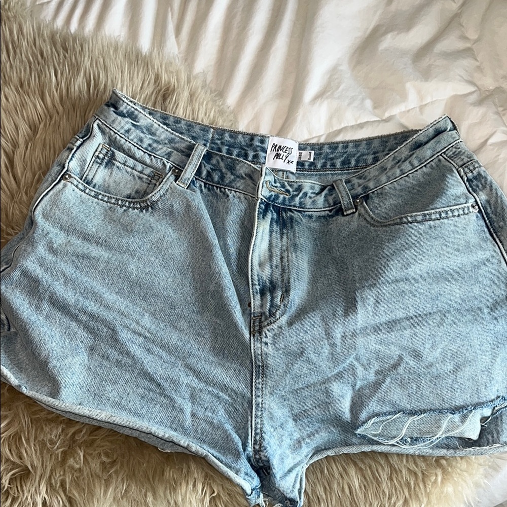 Women's Light Blue Denim Shorts